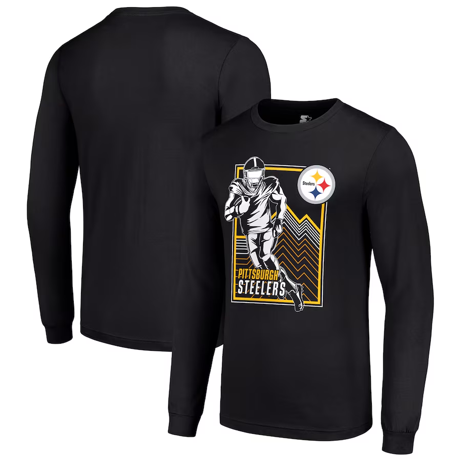 Men Pittsburgh Steelers black 2024 NFL Long sleeve T Shirts